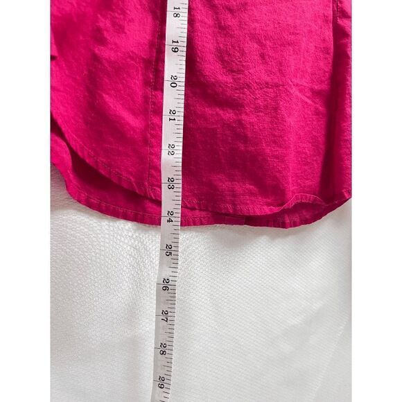 Express Design Studio Womens Long Sleeve Ruffled Dress Shirt Dark Pink Sz S 100% - Picture 6 of 9
